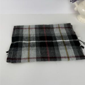 Geoffrey Beene Black and Gray Plaid Pocket Square